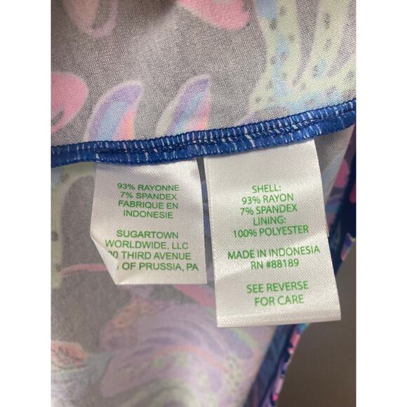 NWT LILLY PULITZER DRESS MAXI LONG MANUELA OYSTER BAY BLUE PURPLE LONG NAUTICAL - Picture 7 of 13